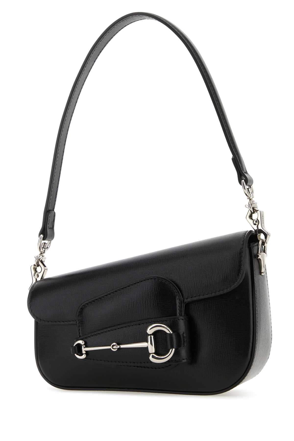 Gucci Women Black Leather Mini Gucci Horsebit 1955 Handbag