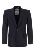 Valentino Garavani Men Midnight Blue Wool Blazer