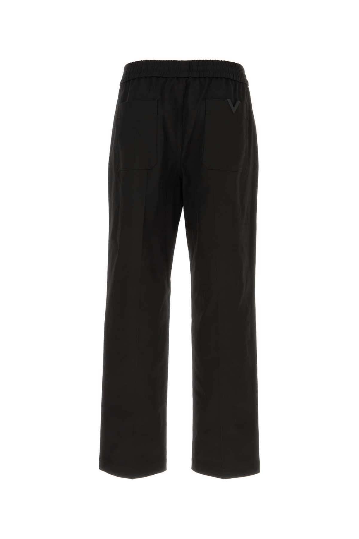 Valentino Garavani Men Black Stretch Cotton Pant