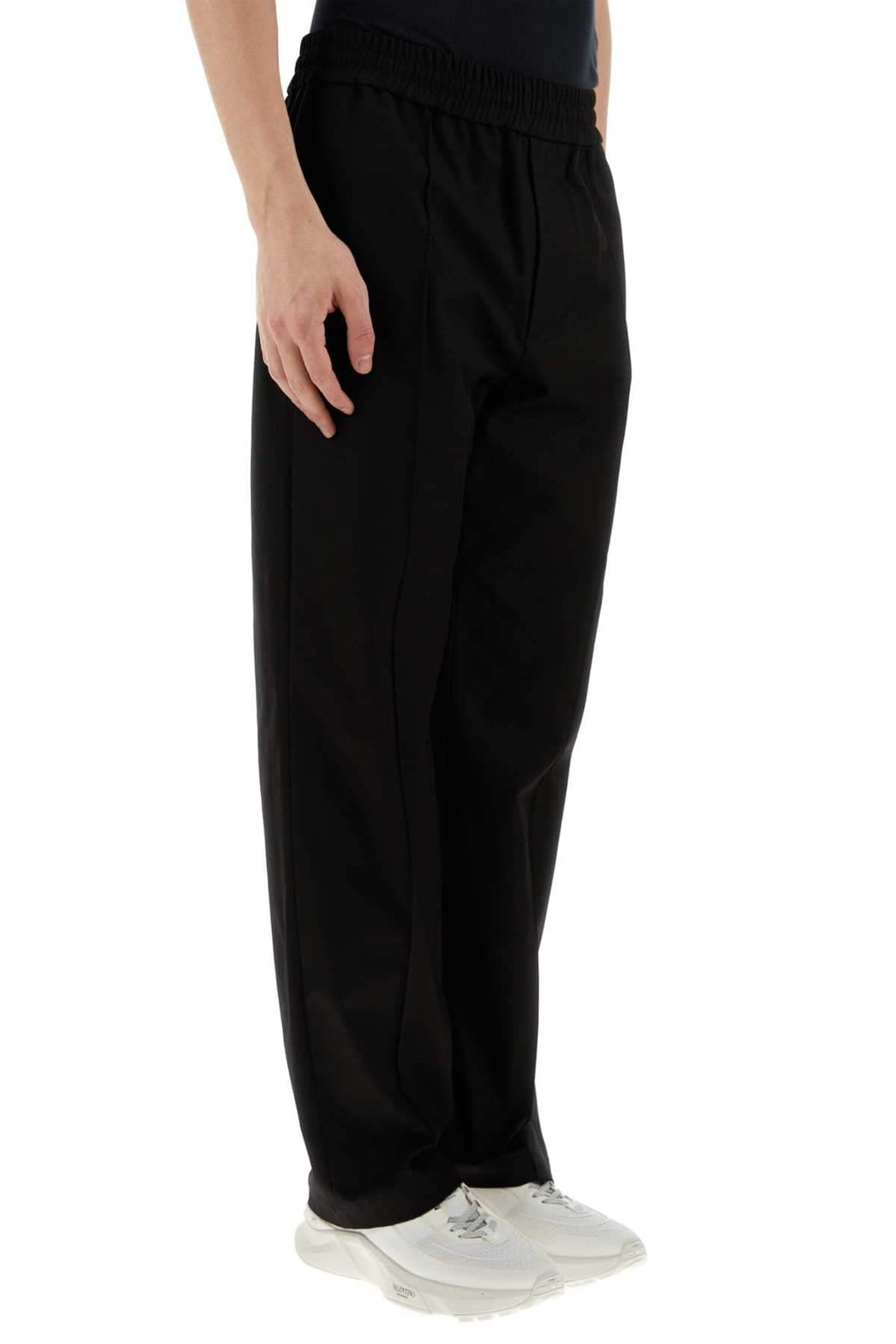Valentino Garavani Men Black Stretch Cotton Pant