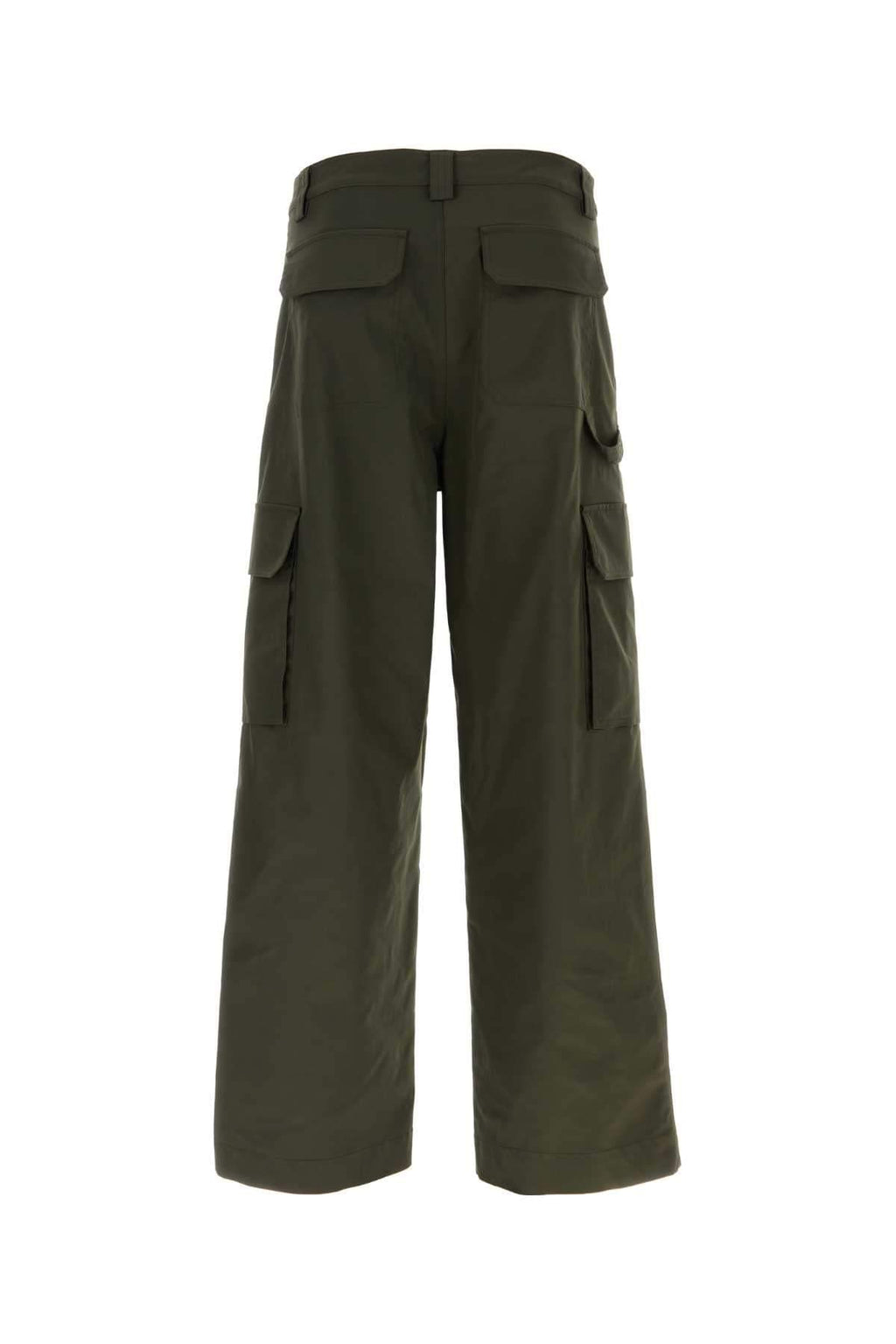 Valentino Garavani Men Olive Green Polyester Blend Cargo Pant