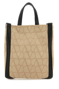 Valentino Garavani Men Beige Toile Iconographe Shopping Bag