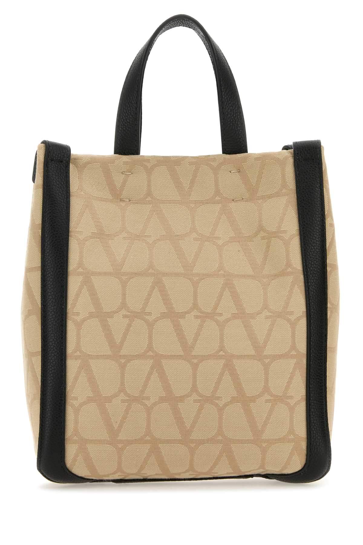 Valentino Garavani Men Beige Toile Iconographe Shopping Bag