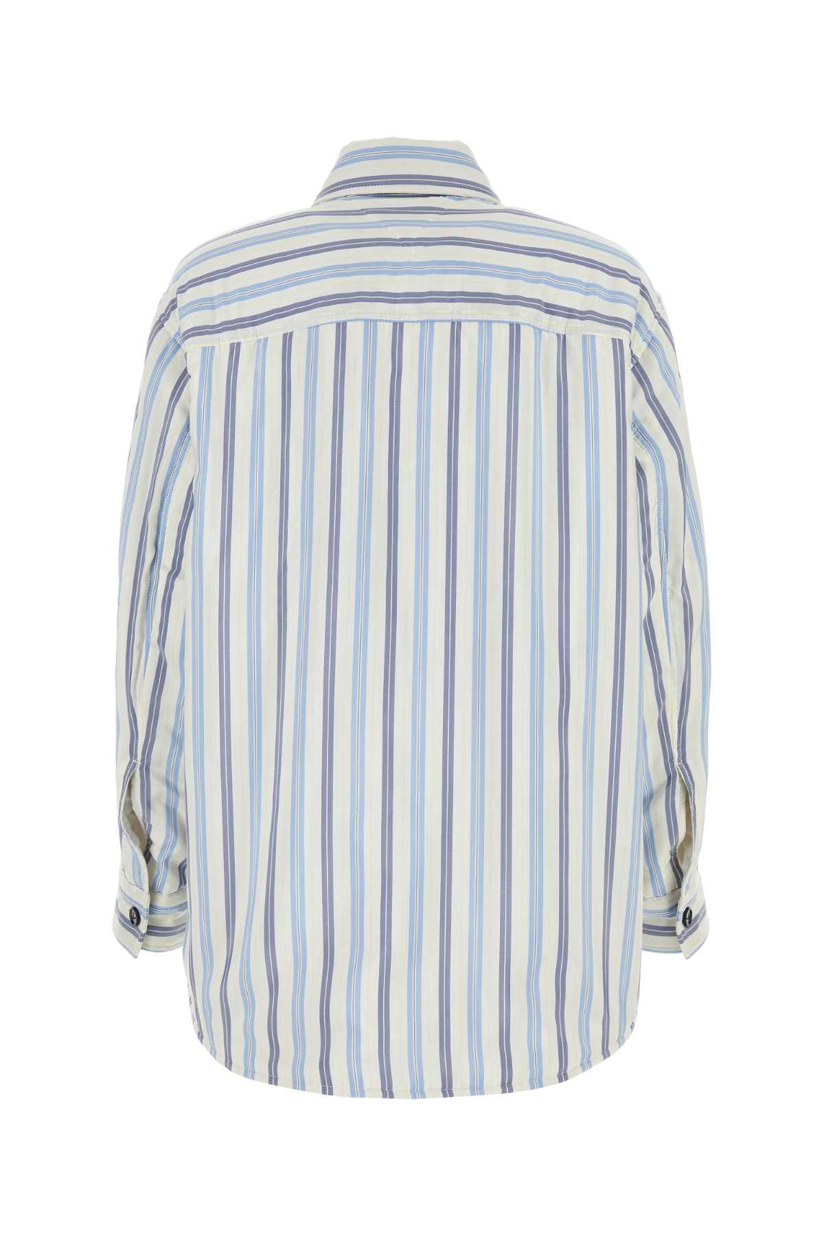 Bottega Veneta Women Embroidered Silk Oversize Padded Shirt