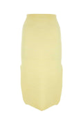 Bottega Veneta Women Yellow Stretch Cotton Blend Skirt
