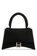 Balenciaga Women Black Satin Small Hourglass Handbag