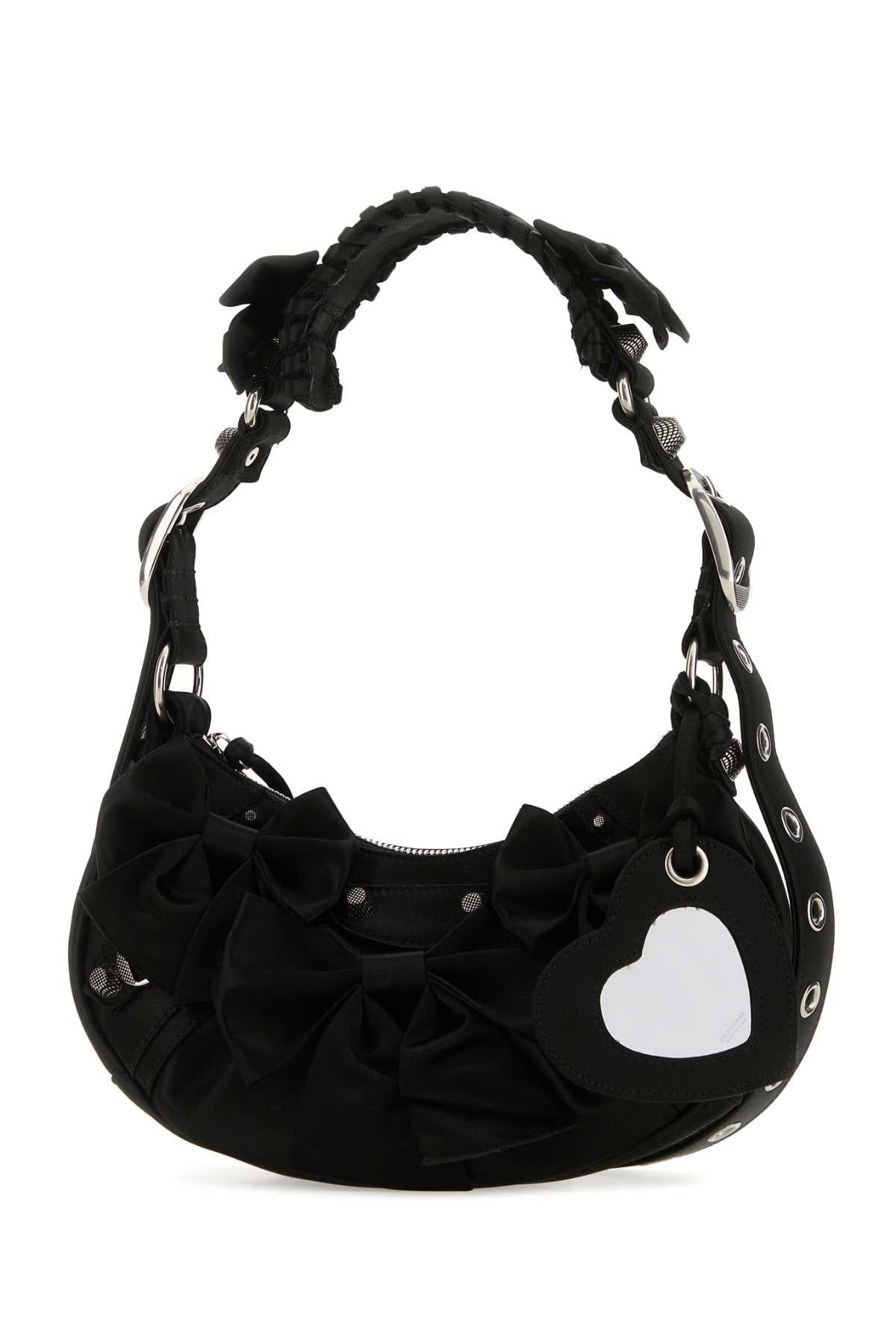 Balenciaga Women Black Satin Le Cagole Xs Shoulder Bag