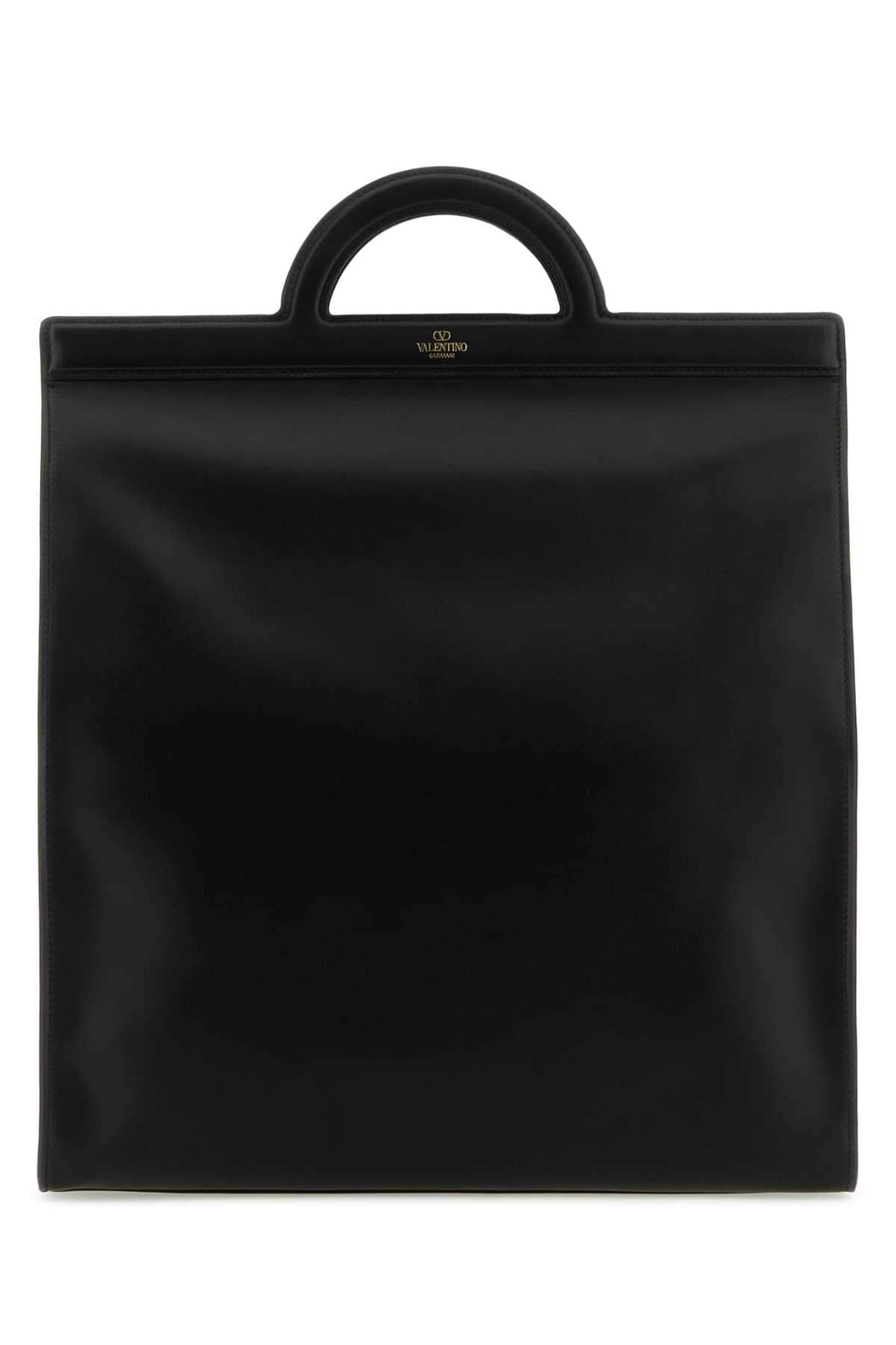 Valentino Garavani Men Black Leather Shopping Bag