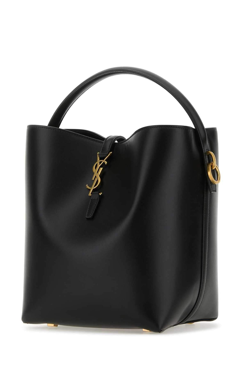 Saint Laurent Women Black Leather Le 37 Bucket Bag