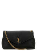 Saint Laurent Women Black Leather Big Calypso Shoulder Bag