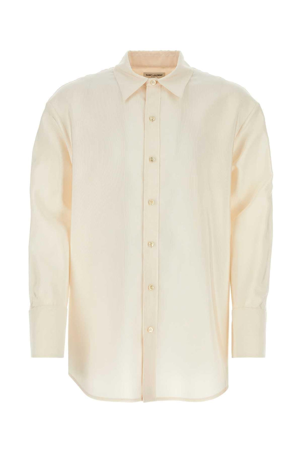Saint Laurent Men Ivory Faille Oversize Shirt