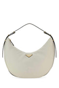 Prada Women White Leather Big Arquã¨ Handbag