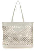 Prada Women White Leather Shopping Bag