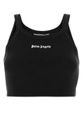 Palm Angels Women Black Piquet Top