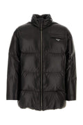 Prada Men Black Nappa Leather Down Jacket