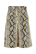 Jil Sander Women Printed Leather Bermuda Shorts
