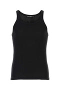 Dolce & Gabbana Men Black Cotton Tank Top