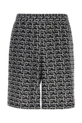 Burberry Men Printed Silk Bermuda Shorts