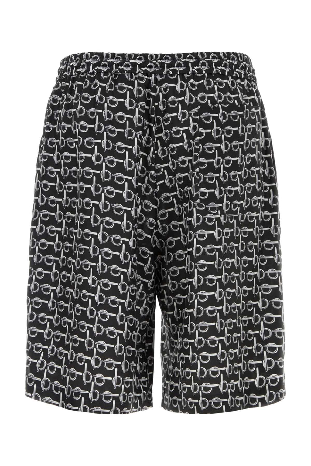 Burberry Men Printed Silk Bermuda Shorts
