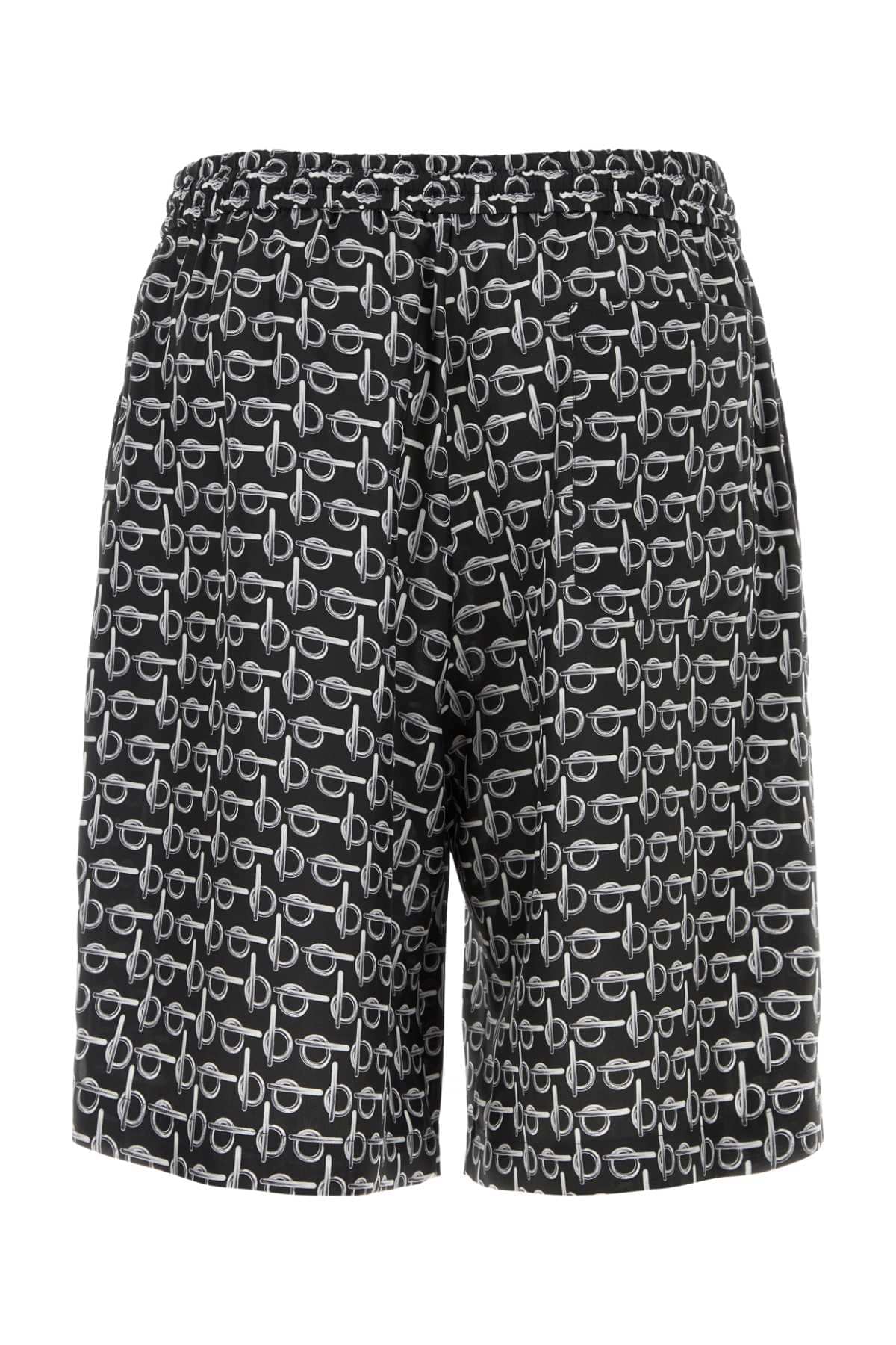 Burberry Men Printed Silk Bermuda Shorts
