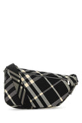 Burberry Men Embroidered Fabric Shield Crossbody Bag