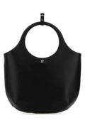 Courreges Women Black Leather Medium Holy Handbag