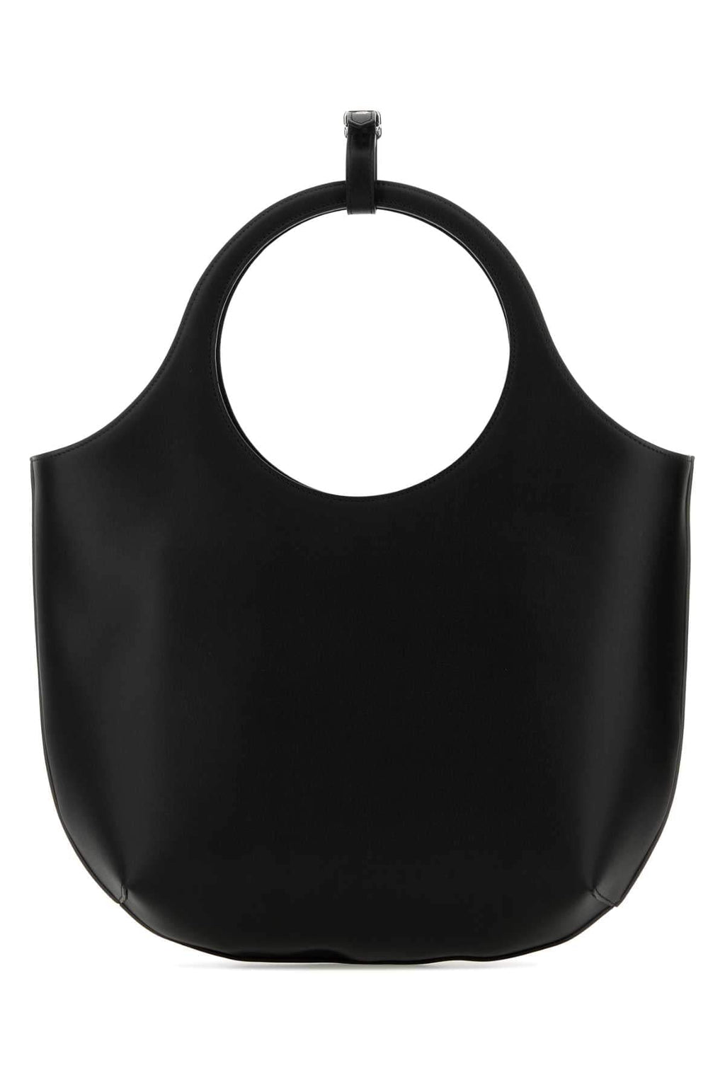 Courreges Women Black Leather Medium Holy Handbag