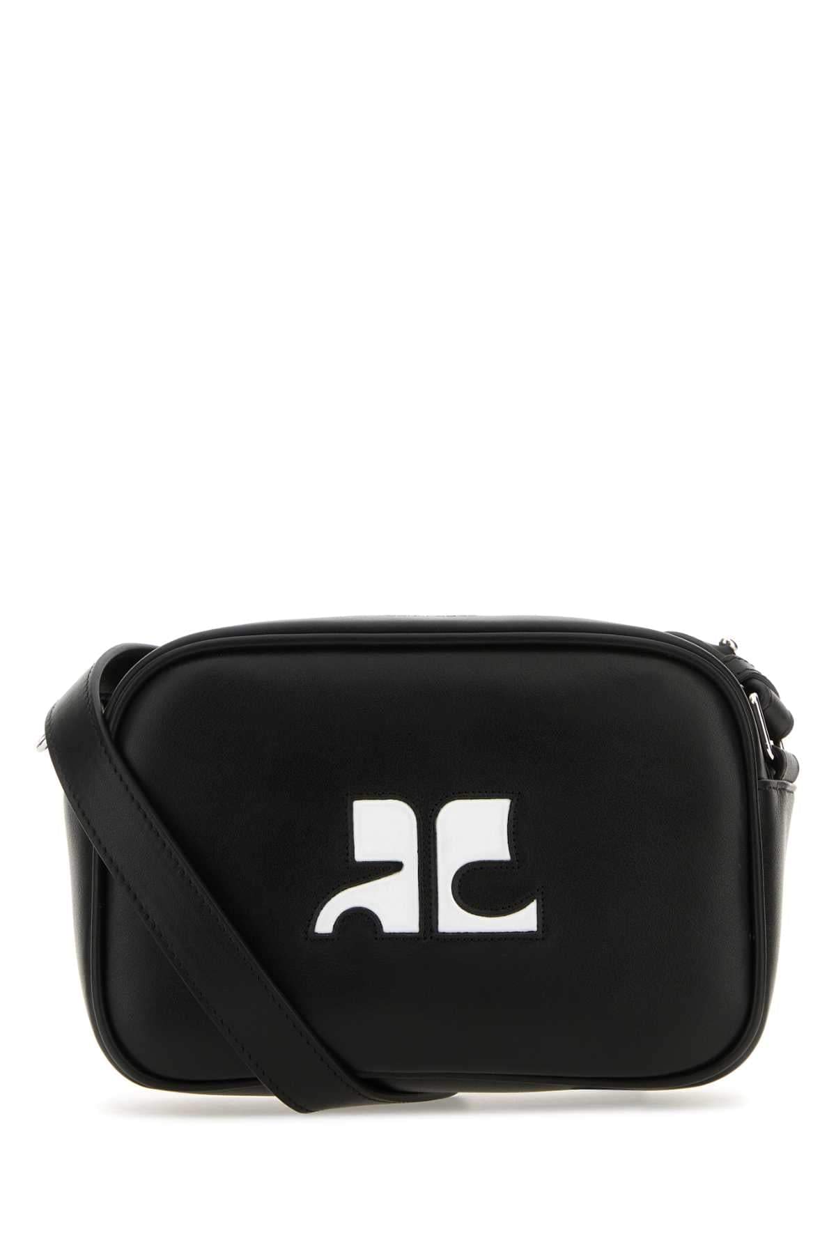 Courreges Women Black Leather Reedition Shoulder Bag