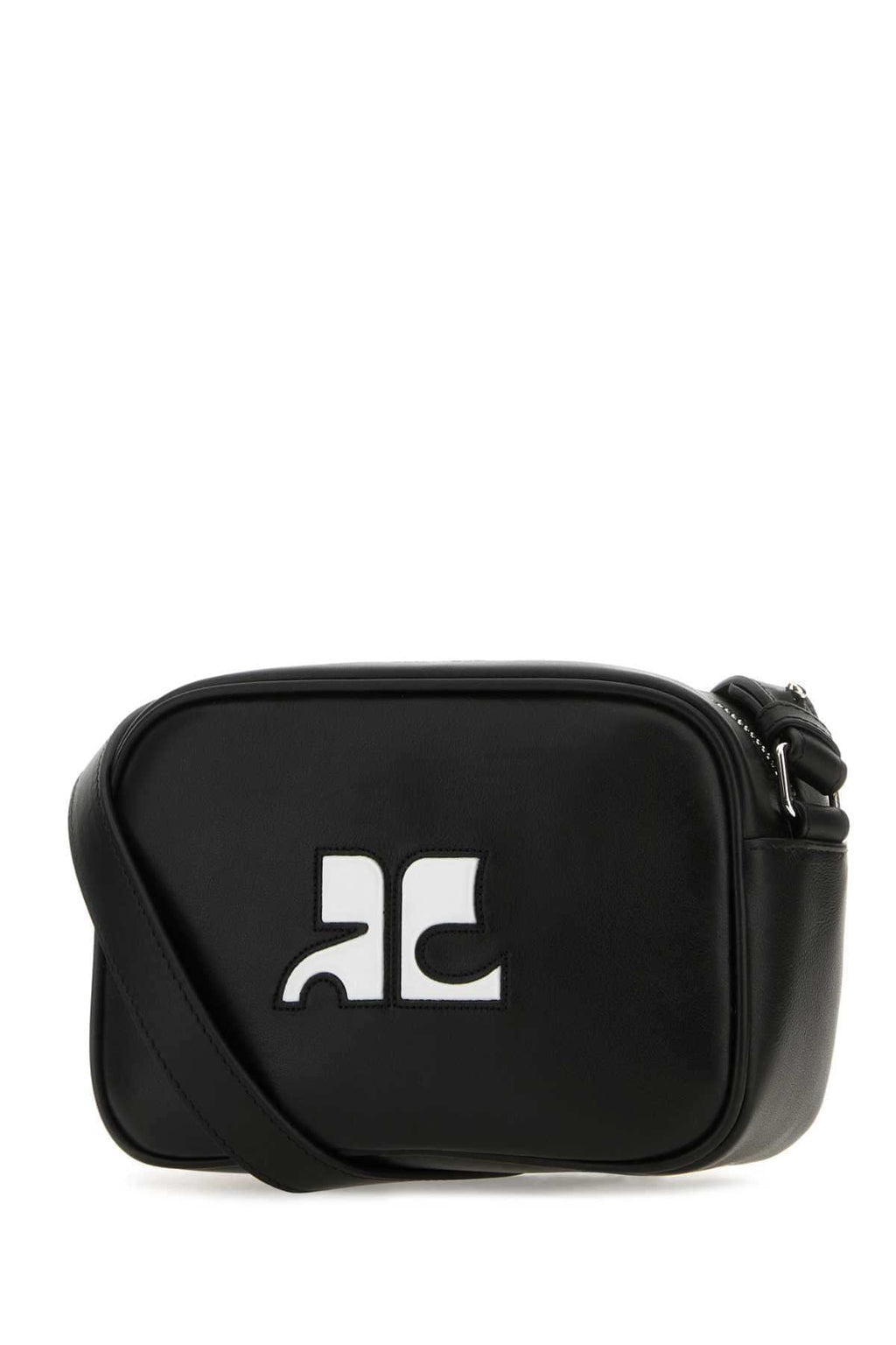Courreges Women Black Leather Reedition Shoulder Bag