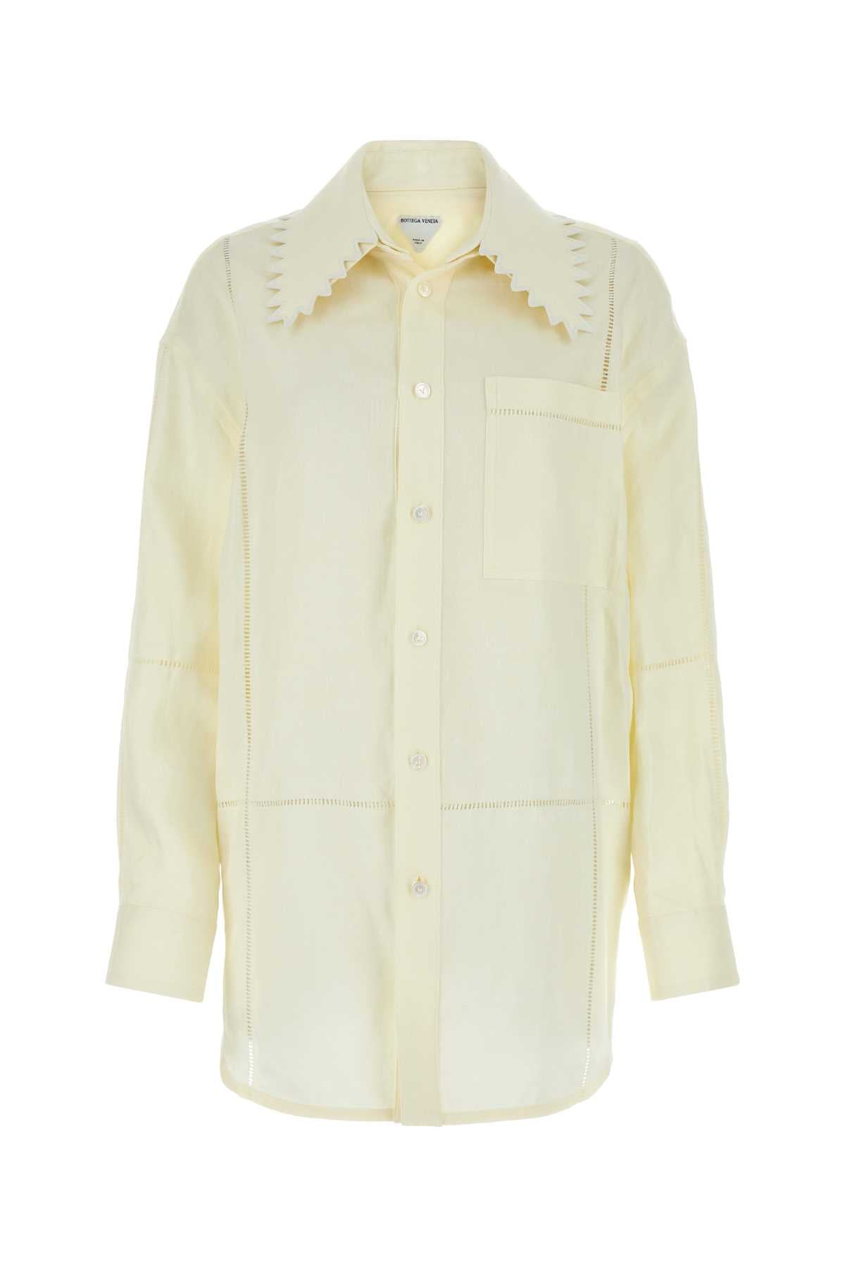 Bottega Veneta Women Cream Linen Shirt