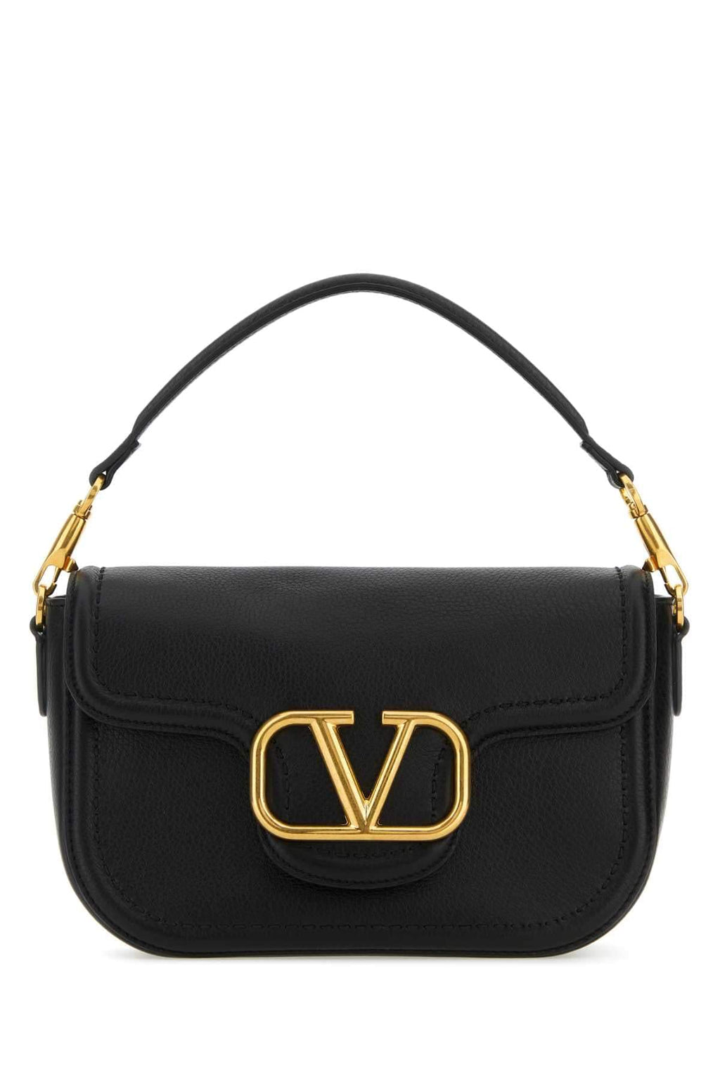 Valentino Garavani Women Black Leather Alltime Shoulder Bag