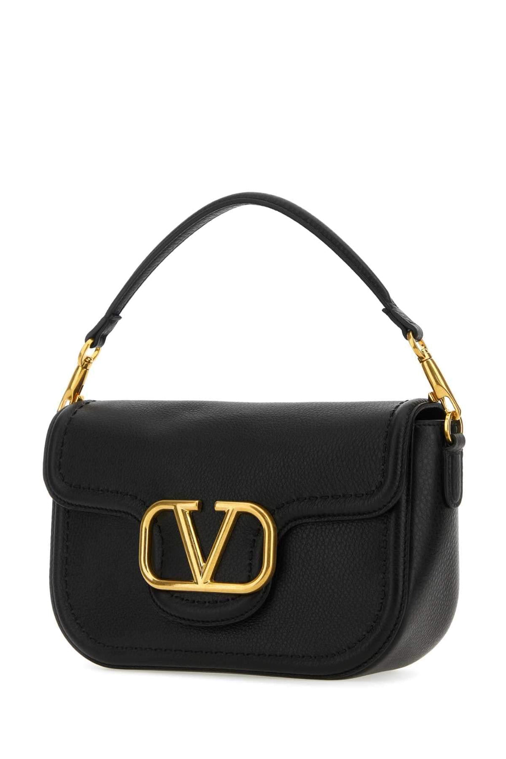 Valentino Garavani Women Black Leather Alltime Shoulder Bag