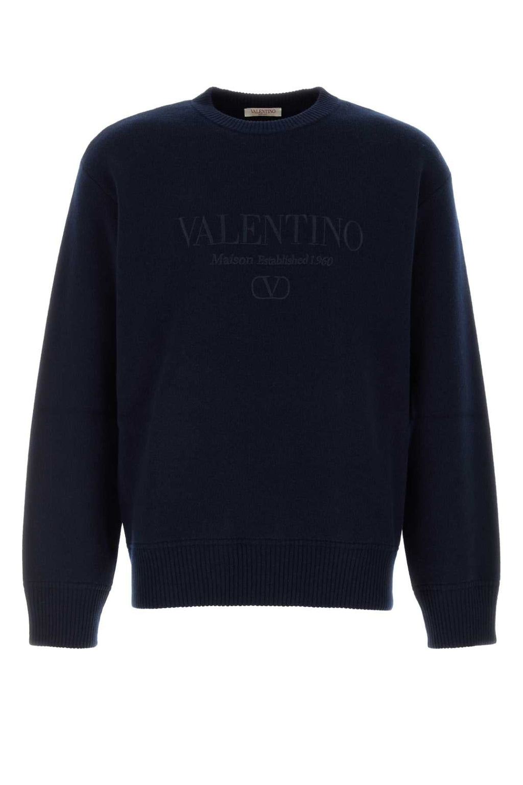 Valentino Garavani Men Dark Blue Wool Sweater