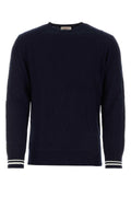 Valentino Garavani Men Dark Blue Cotton Sweater