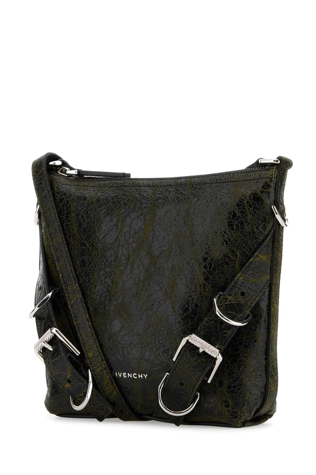 Givenchy Men Two-Tone Leather Voyou Crossbody Bag