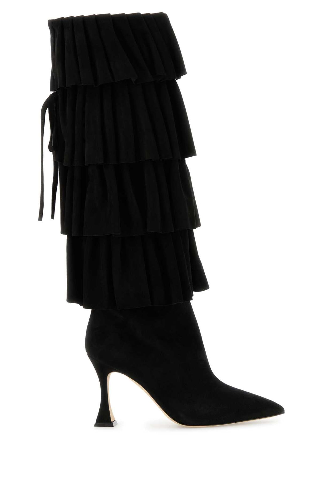 Manolo Blahnik Women Black Suede Miralone Boots