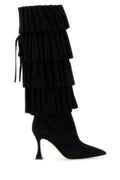 Manolo Blahnik Women Black Suede Miralone Boots