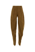 Y Project Women Caramel Stretch Velvet Pant