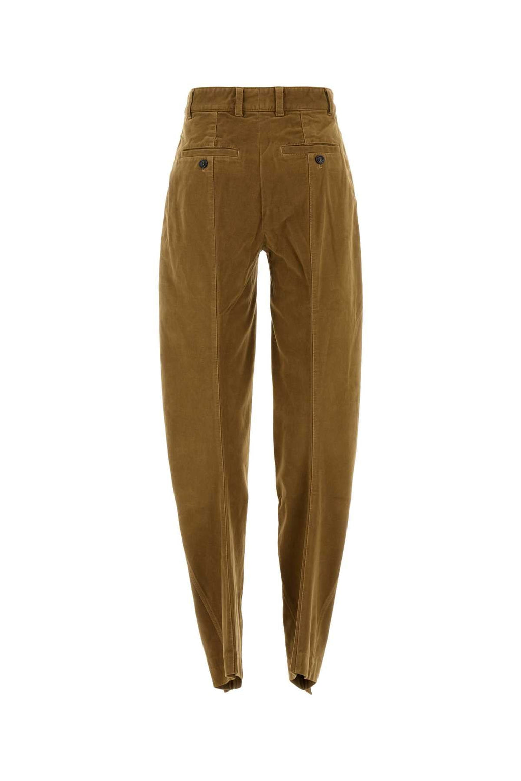 Y Project Women Caramel Stretch Velvet Pant