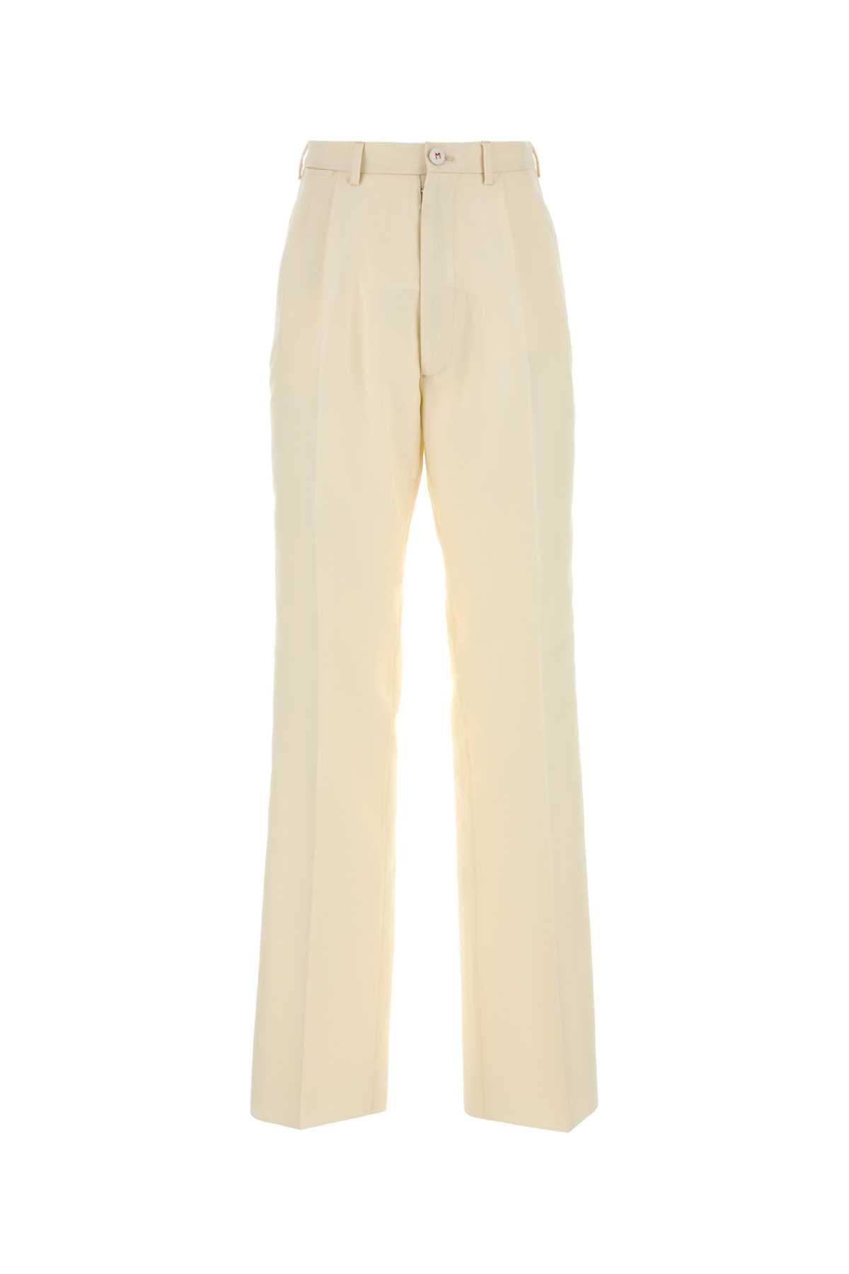 Maison Margiela Women Cream Mohair Blend Pant