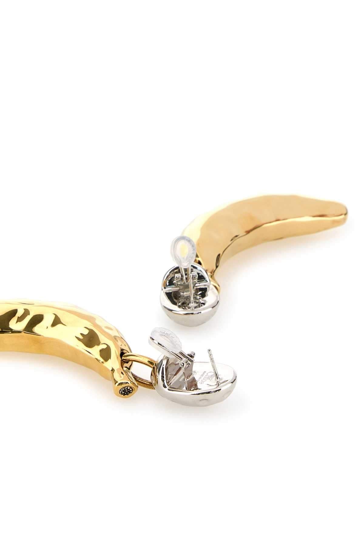 Chloe Women Two-Tone Metal Chloe Bananas Earrings