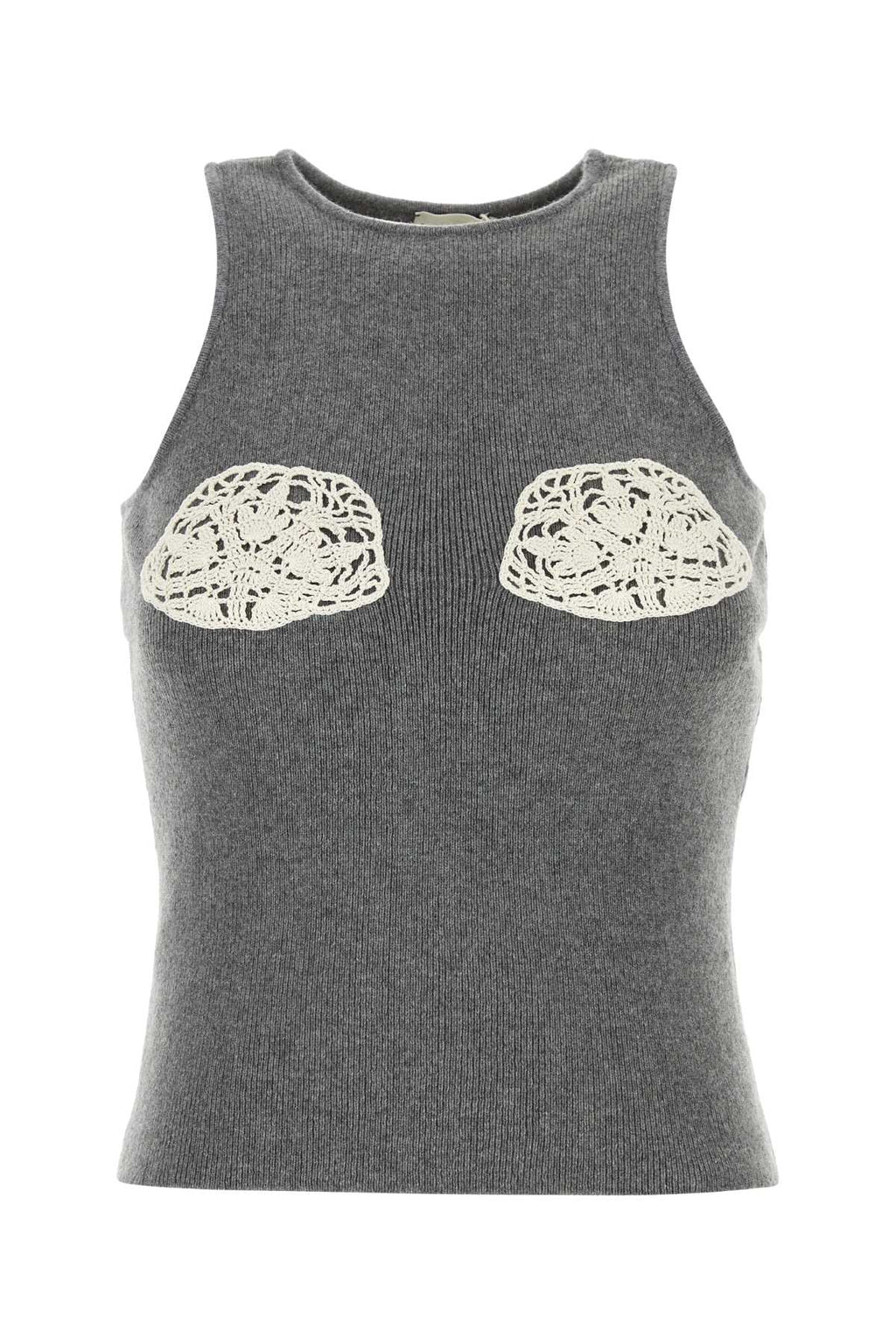 Magda Butrym Women Grey Cashmere Tank Top