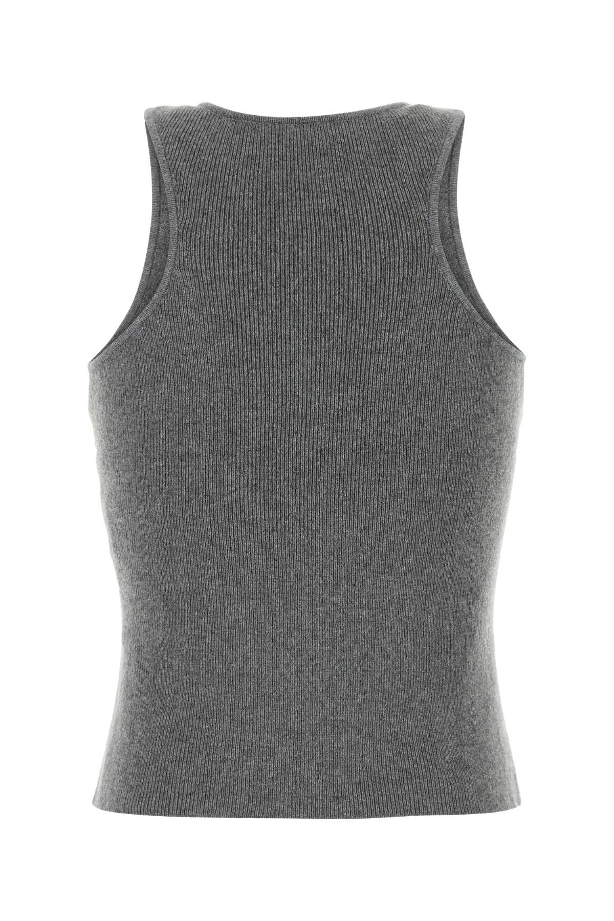 Magda Butrym Women Grey Cashmere Tank Top