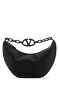 Valentino Garavani Women Black Leather Hobo Vlogo Moon Handbag