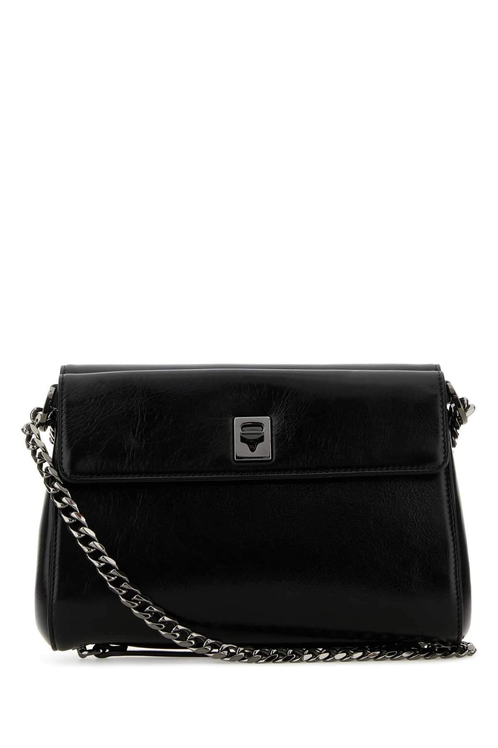 Valentino Garavani Women Black Leather Vlogo Shoulder