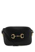 Gucci Women Black Leather Gucci Horsebit 1955 Crossbody Bag