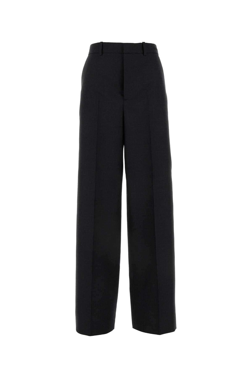 Gucci Women Slate Wool Wide-Leg Pant