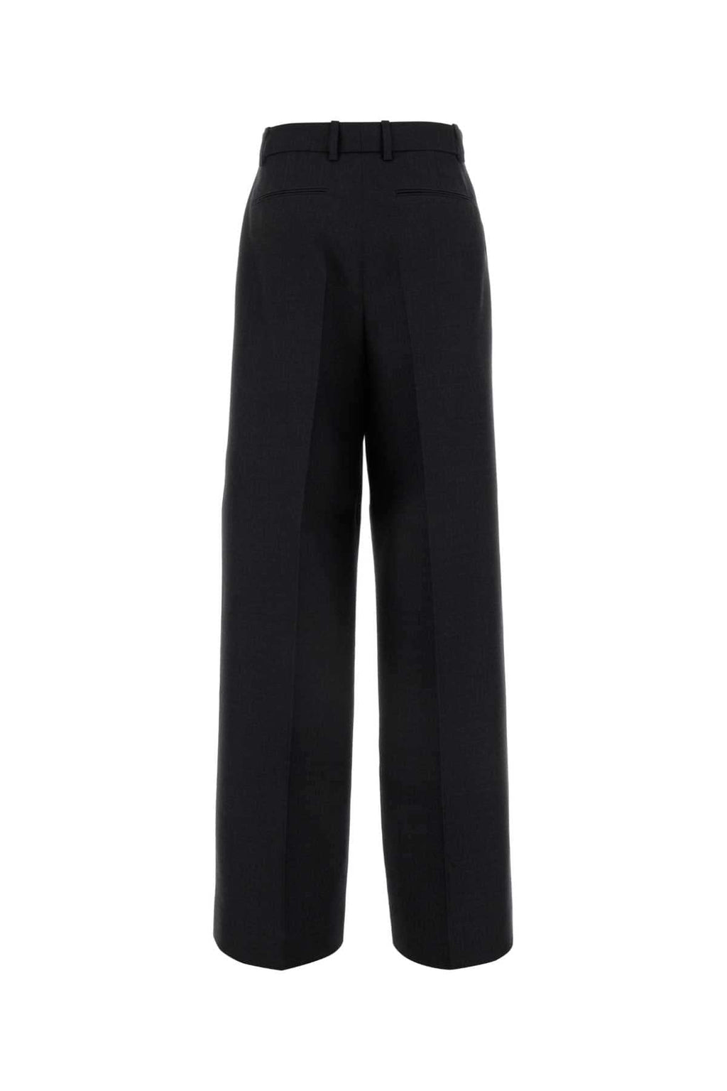 Gucci Women Slate Wool Wide-Leg Pant