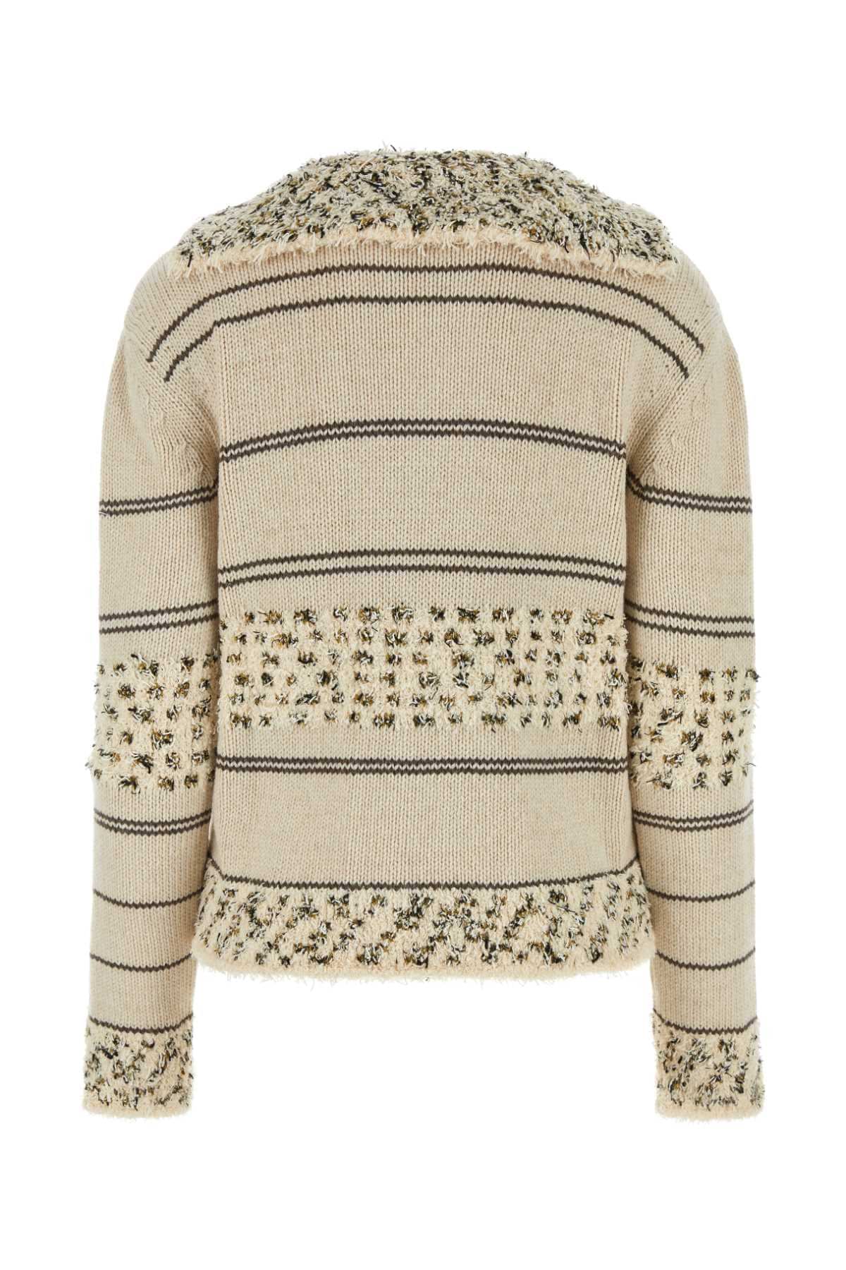 Bottega Veneta Women Embroidered Wool Blend Polo Shirt