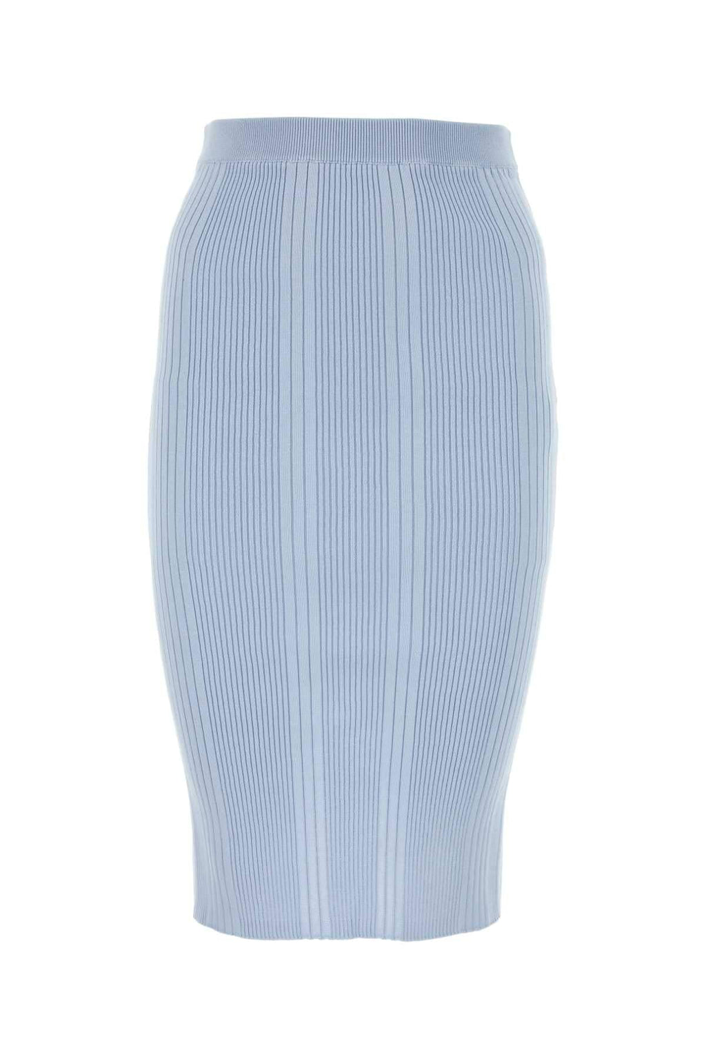 Bottega Veneta Women Pastel Light-Blue Cotton Skirt